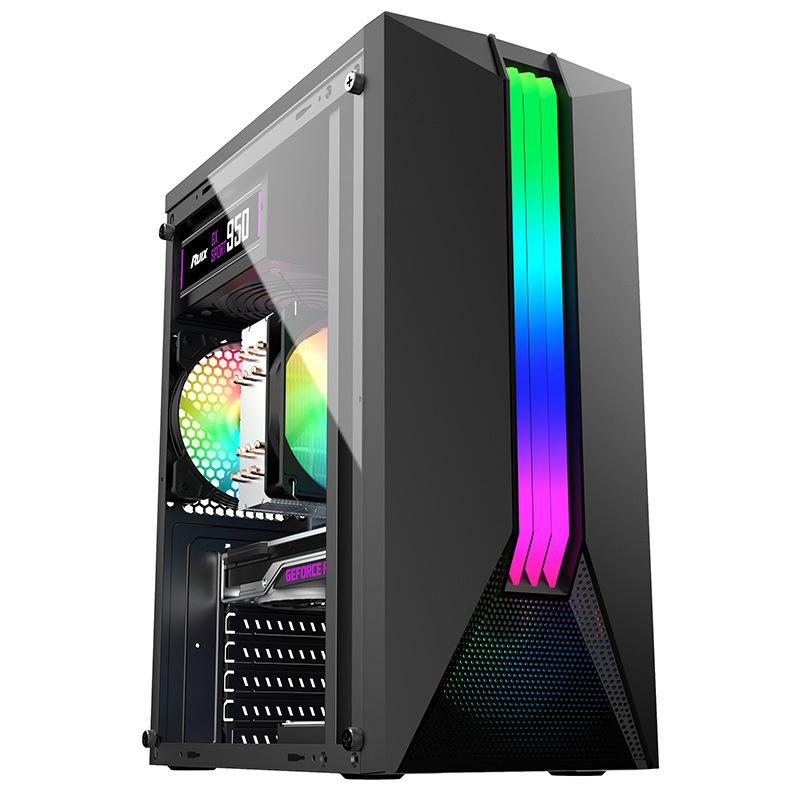 

Прозрачный компьютерный корпус Pc Tower с атмосферной лампой RGB для материнской платы Atx/M-Atx/Itx 270 мм графическая карта Usb Ssd Hdd чёрный