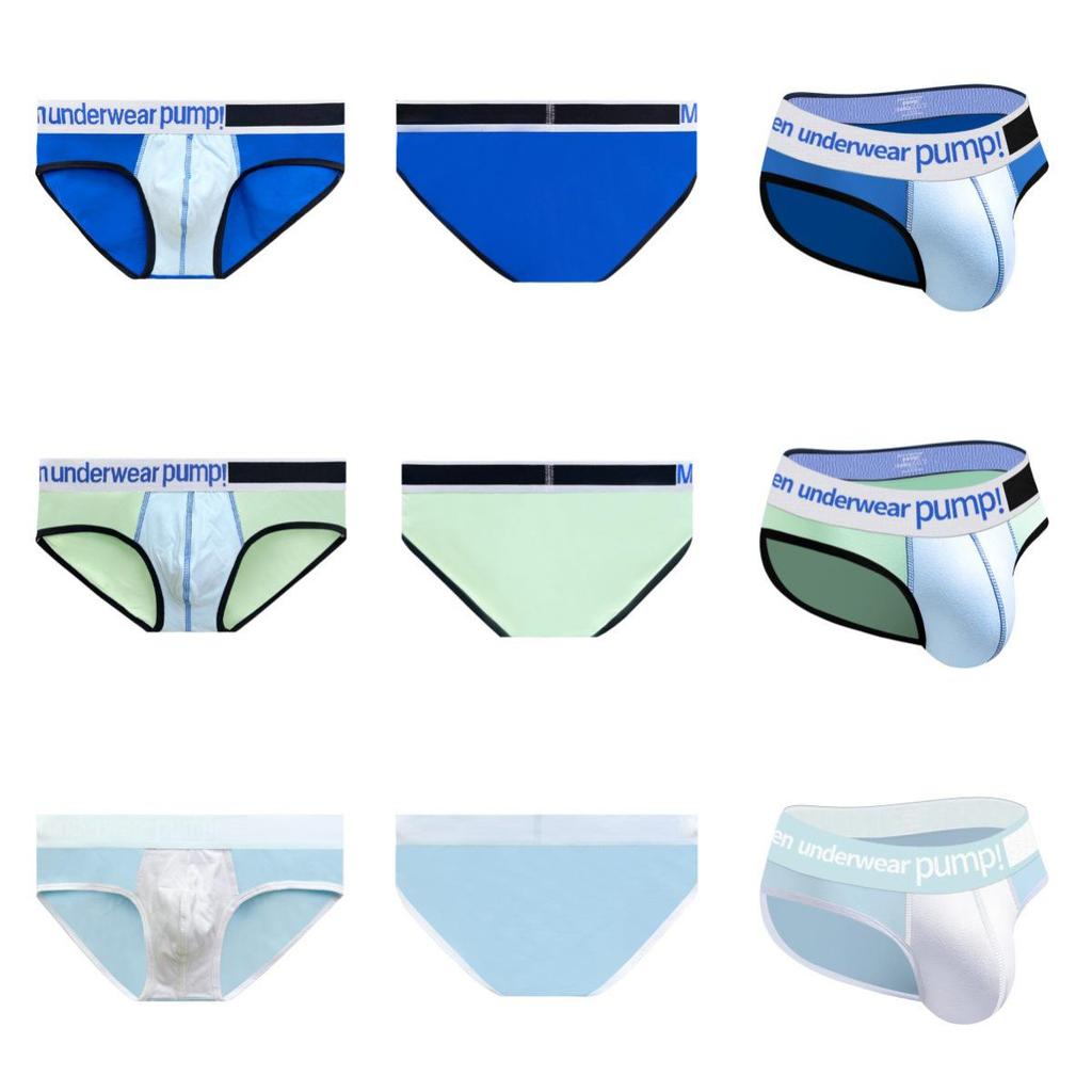 Trendy Low Rise Color Block Slim Fit Hip-Lifting Men's Sport Briefs