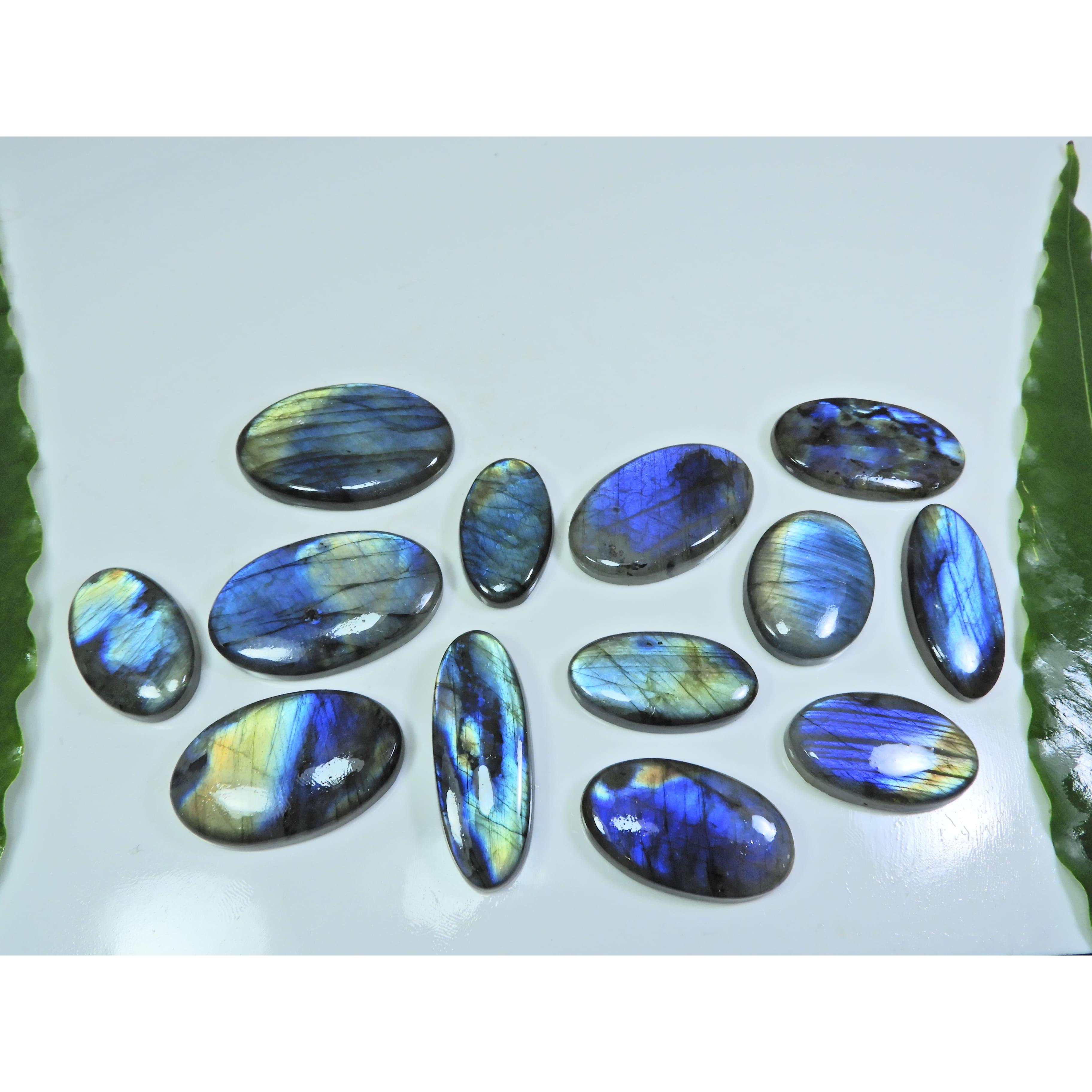 

17X29-26X40ММ Натуральный Мульти Лабрадорит Овальный Кабошон Свободный Драгоценный Камень 13Шт LL-932