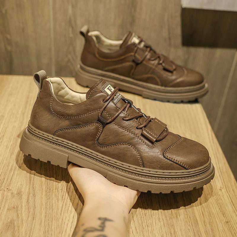 Fashion Men's Casual Shoes 2024 Trend Autumn Winter Thick Bottom Comfortable Non Slip Men Sneakers Luxury Outdoor Versatile Driving Shoe