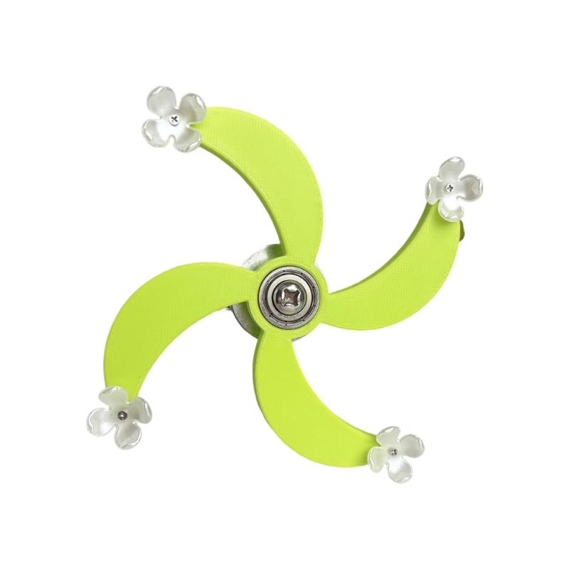 

Interactively 4 Leaves Shape Windmills Bird Toy Rotate Spinner Wheel Parrots Toy Accessories for Bird Cage зелений