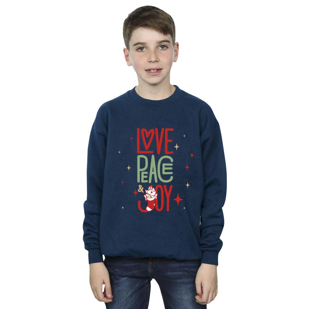 Disney Boys The Aristocats Marie Love Peace Joy Sweatshirt