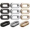 12 Bucăți 3 Culori Aliaj de Zinc Ochet cu Șurub, Accesorii Ochet, pentru Fabricarea Genților, Oval, Culoare Mixtă, 2,95x1,6x0,5cm, Diametru Interior: 1,88x0,6 cm, 4 buc/culoare