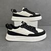 Cross-Border White Board Shoes Men'S Autumn Popular Fashion Trendy Shoes Leather Versatile Casual Shoes Platform Lightweight White Shoes