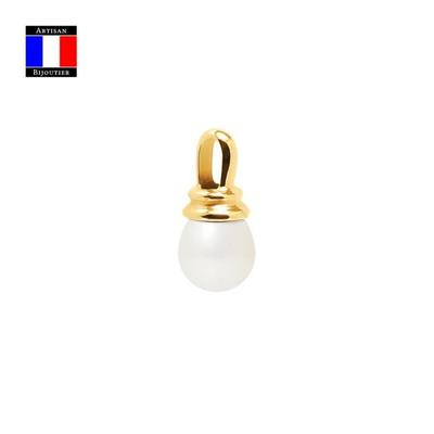 Compagnie Générale des Perles - Přívěsek PRESTIGE - Pravá hrušně pěstovaná perla 9-10 mm - 18karátové žluté zlato - Dámské šperky