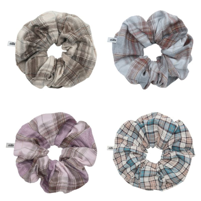 

CITTA Винтажная резинка для волос в клетку_CTA934(4color) Beige