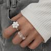 Exquisite Adjustable Hollow Flower Ring - Women's Versatile Sweet Ins Style Design, Perfect for Stacking and Styling on Any Finger.