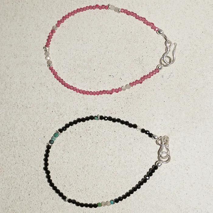 SILVER 925_GLITTER BRACELET BLACK
