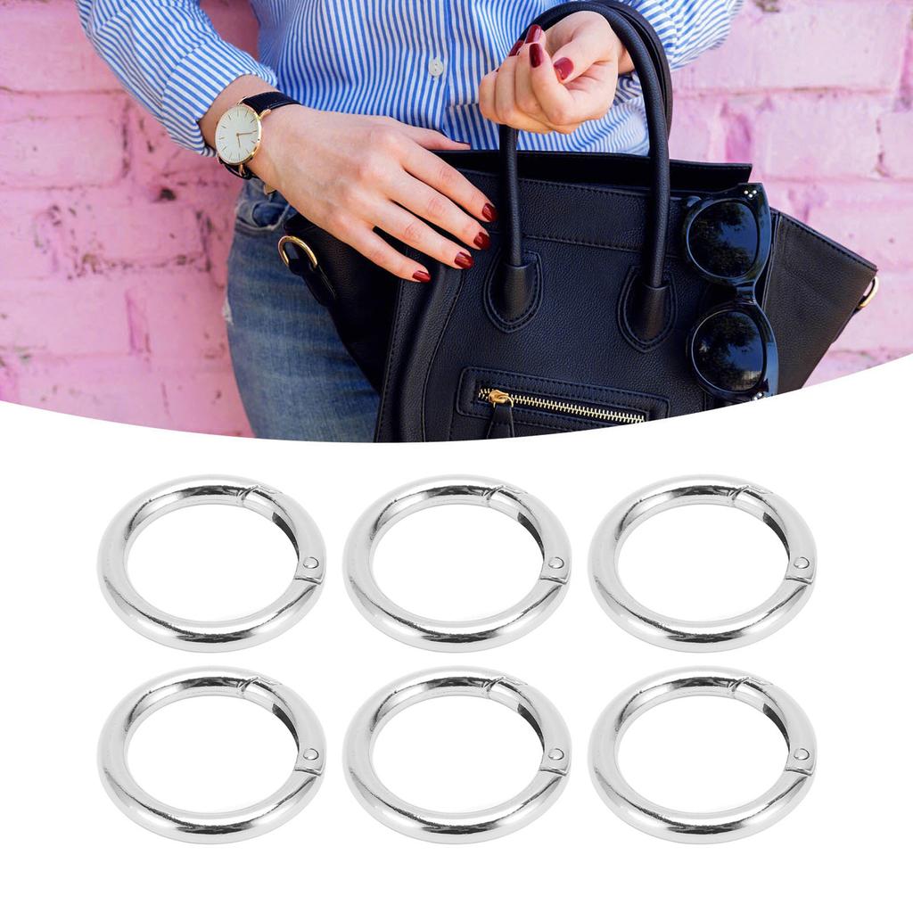 20Pcs Spring O Rings 1.69in Diameter 0.24in Thick Strong Copper Secure Closure Spring Buckles for Purse Bag Jewelry