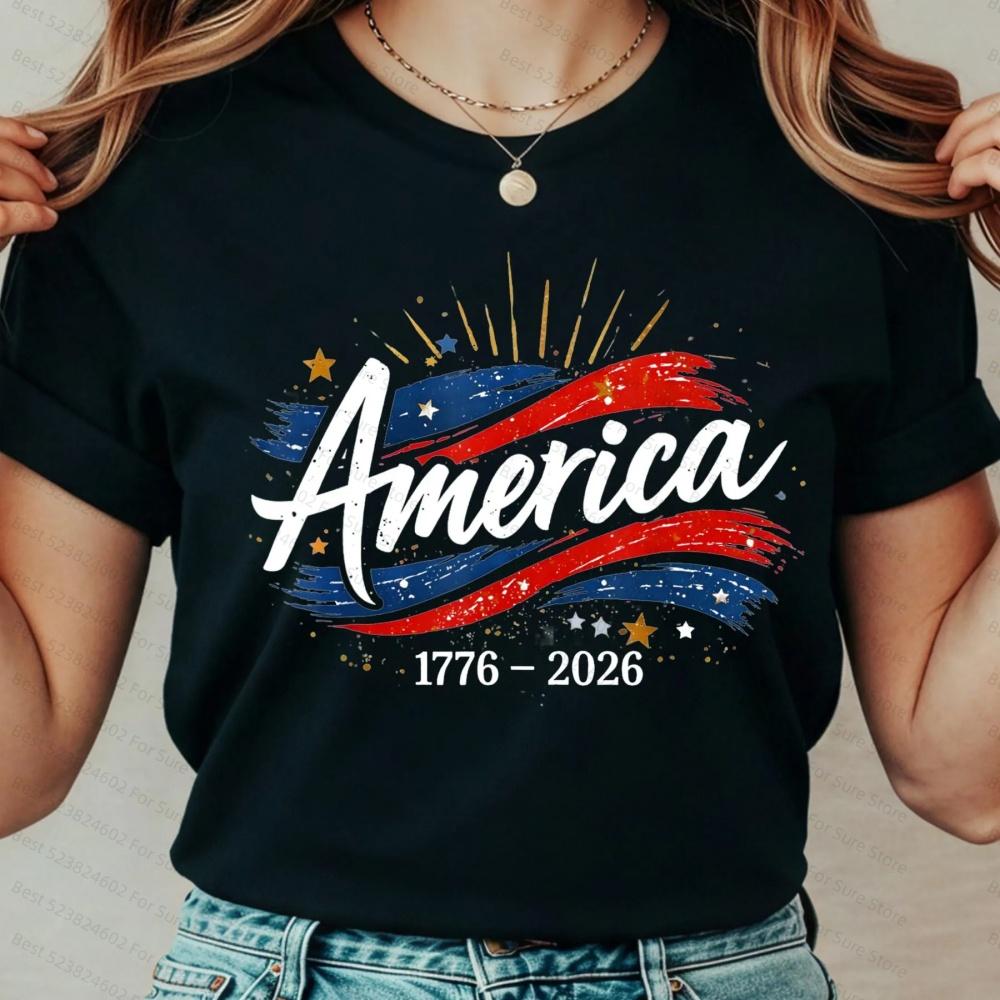 USA Flag Tee America 250th Anniversary Shirt America Patriotic Gift 4th of July Shirt independence Day Tee Tops Casual Tshirt S