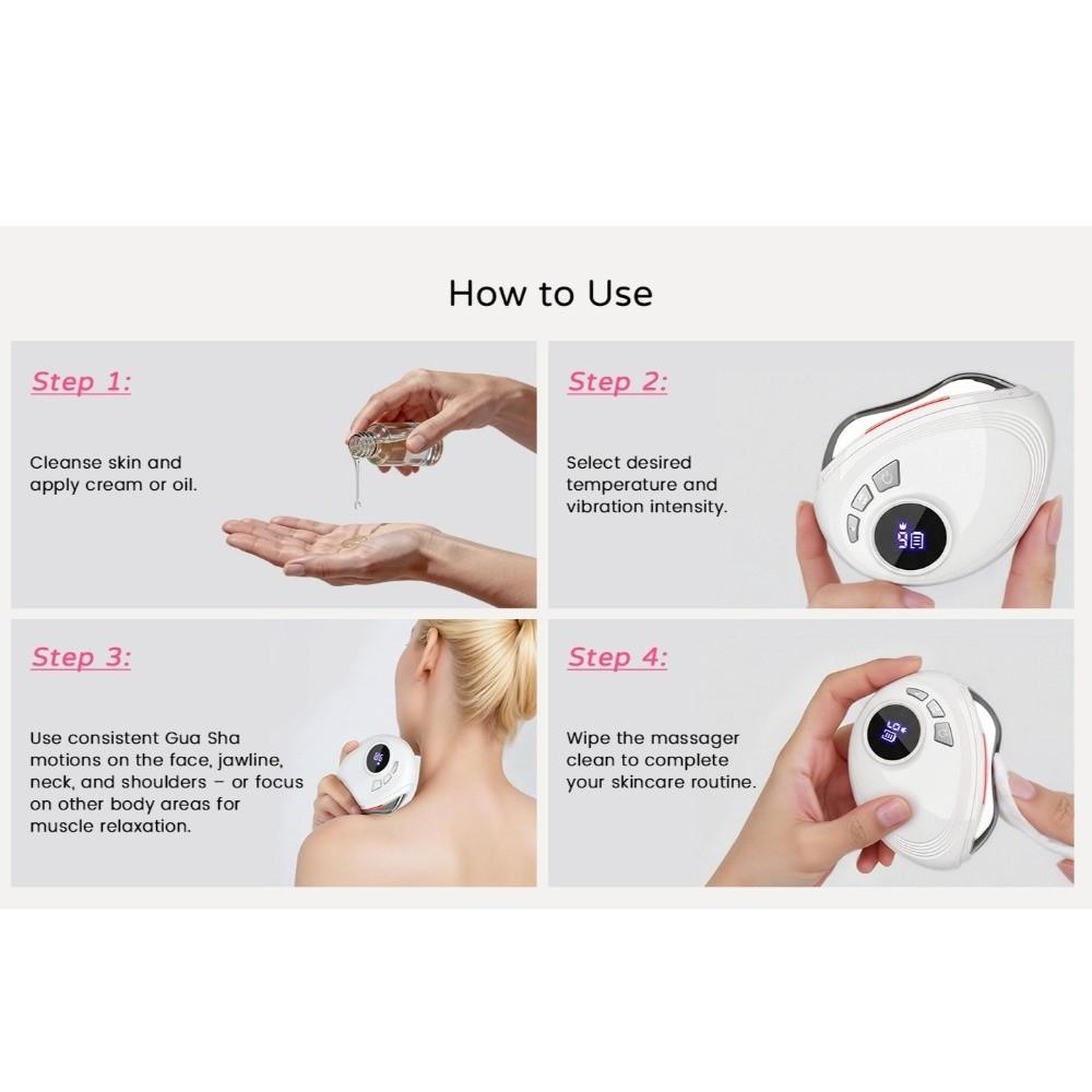 Portable Electric Gua Sha Massager 9-Level Adjustable Beauty Massager Facial Skincare