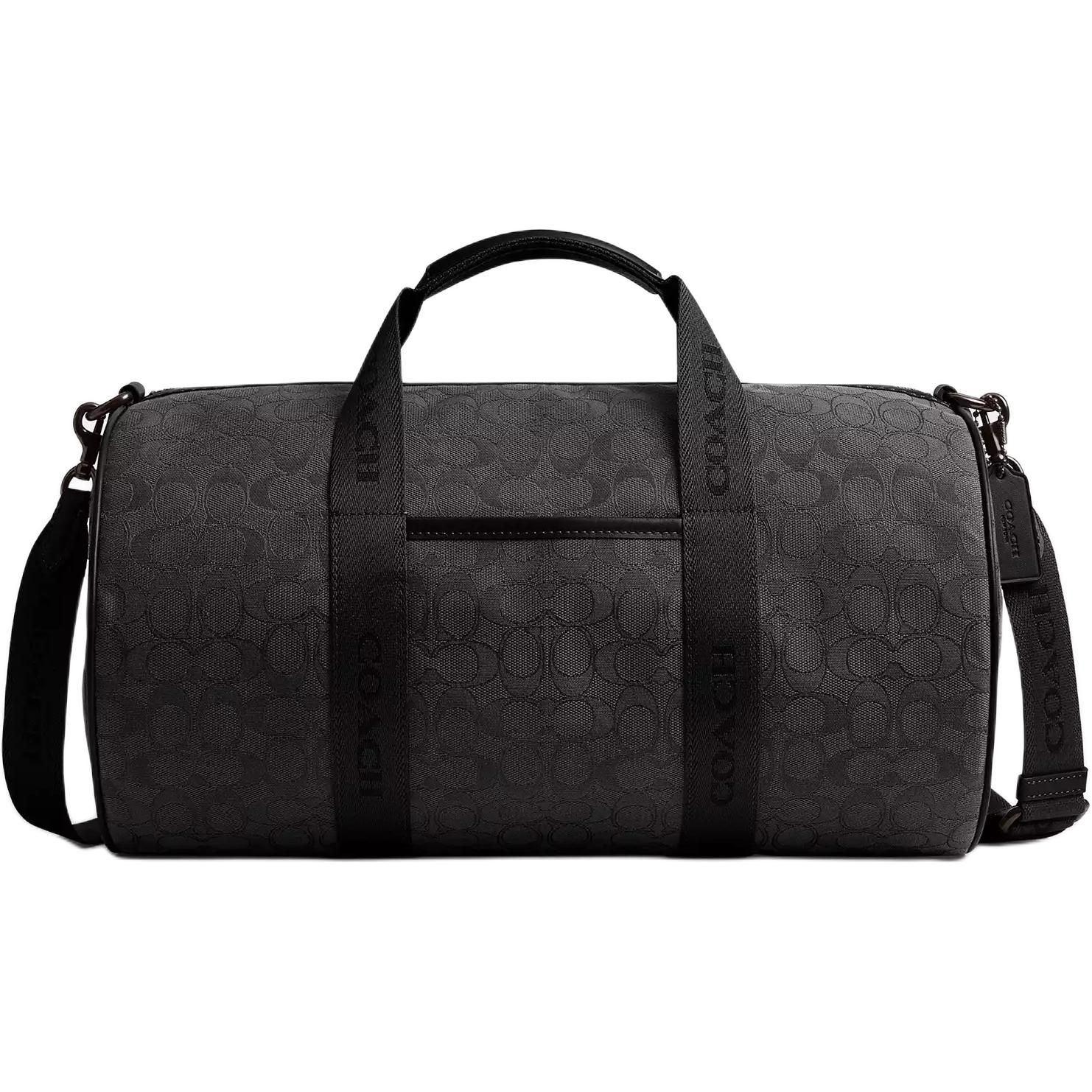 

Coach Regular Theo 40 Brand Logo Print Leather Shoulder Travel Bag Men Bags Black CBF22-BLK Basic Set (Bag+Dust Bag)
