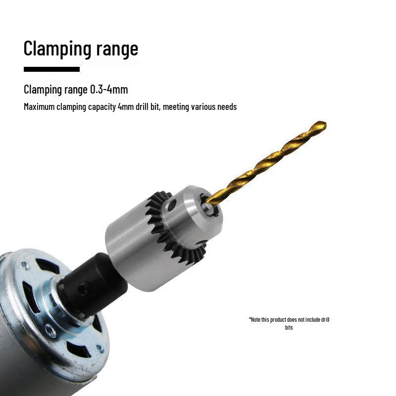 Precision Mini Drill Chuck with Collet Clamp (0.3-4MM) for Micro Electric Grinder