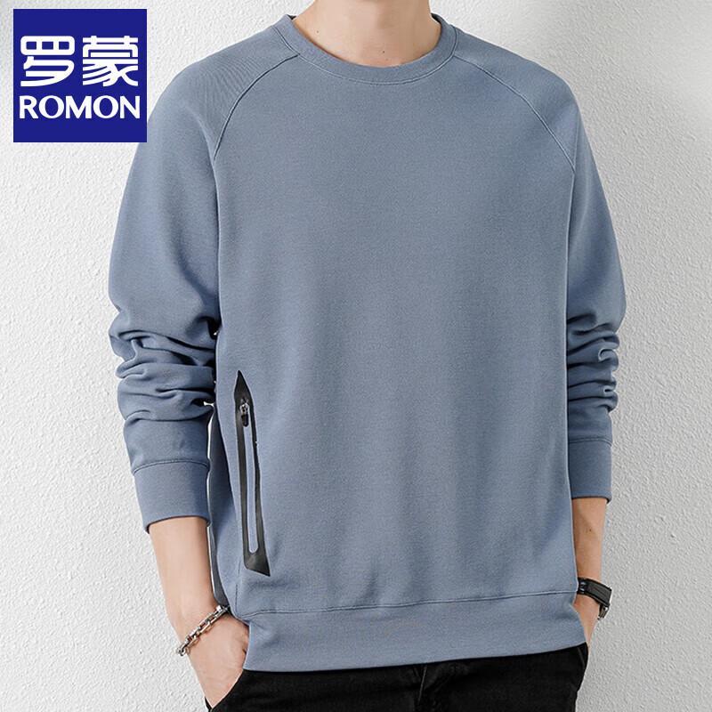 

Romon Men s Loose-Fit Round Neck Long Sleeve Sweatshirt L
