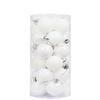 White Christmas Tree Decorations Artificial Flowers Ornaments Berry Stems Hanging Snowflakes for Xmas Tree Party Holiday Decor