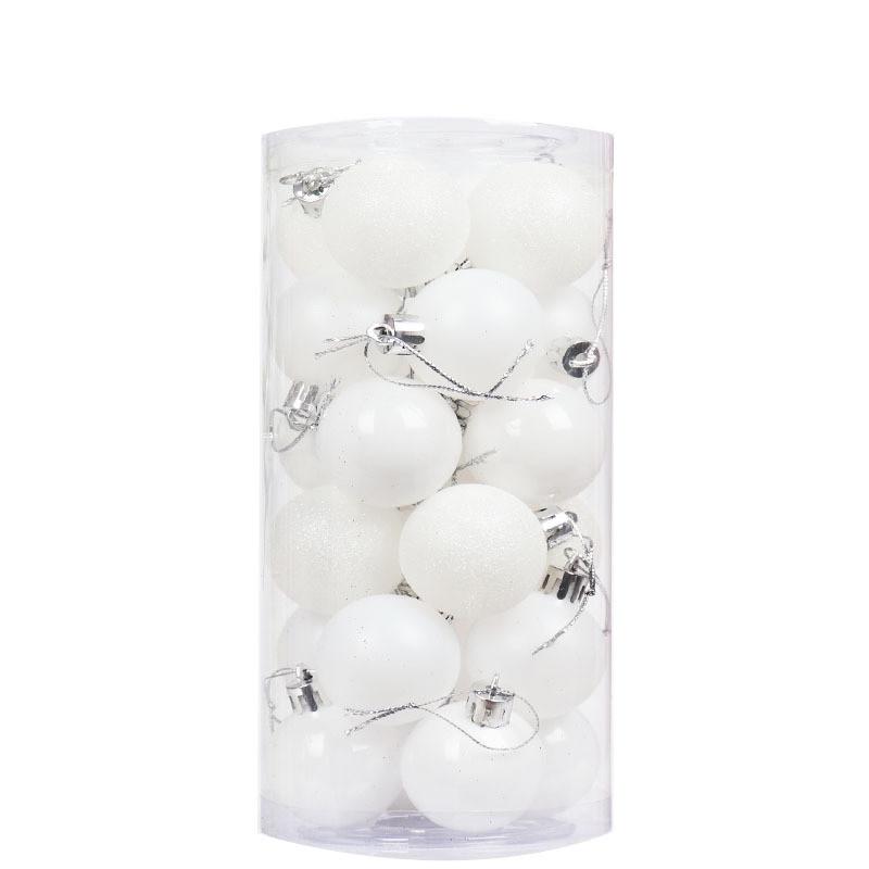 White Christmas Tree Decorations Artificial Flowers Ornaments Berry Stems Hanging Snowflakes for Xmas Tree Party Holiday Decor