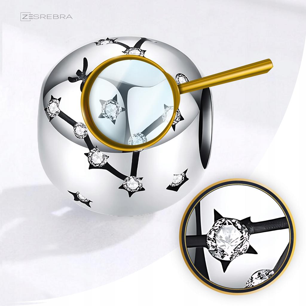 Charms Zodiac Sign Pisces Bead Pr 925 Zircons Beads
