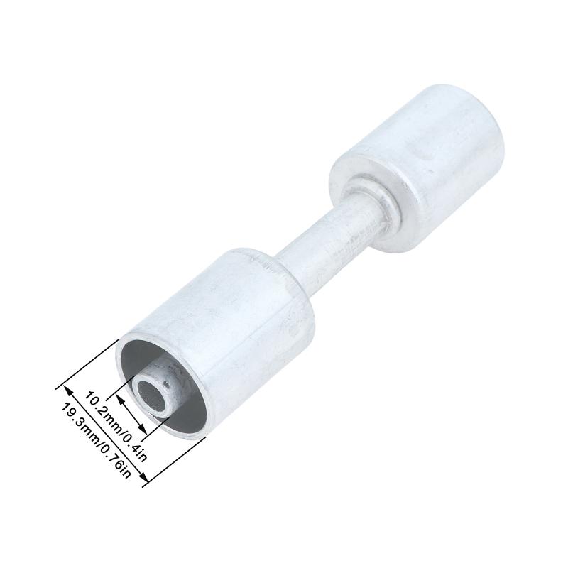 Straight Aluminum Beadlock Splice Fitting 3 Available Sizes #6 #8 #10 for Auto A/C Reduced Barrier Hose Retrofit