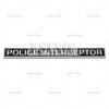 Car Styling 3D Police Interceptor Utility Metal Alloy Adhesive Emblem Rear Trunk Badge Fender Sticker Body Decal for Ford Dodge