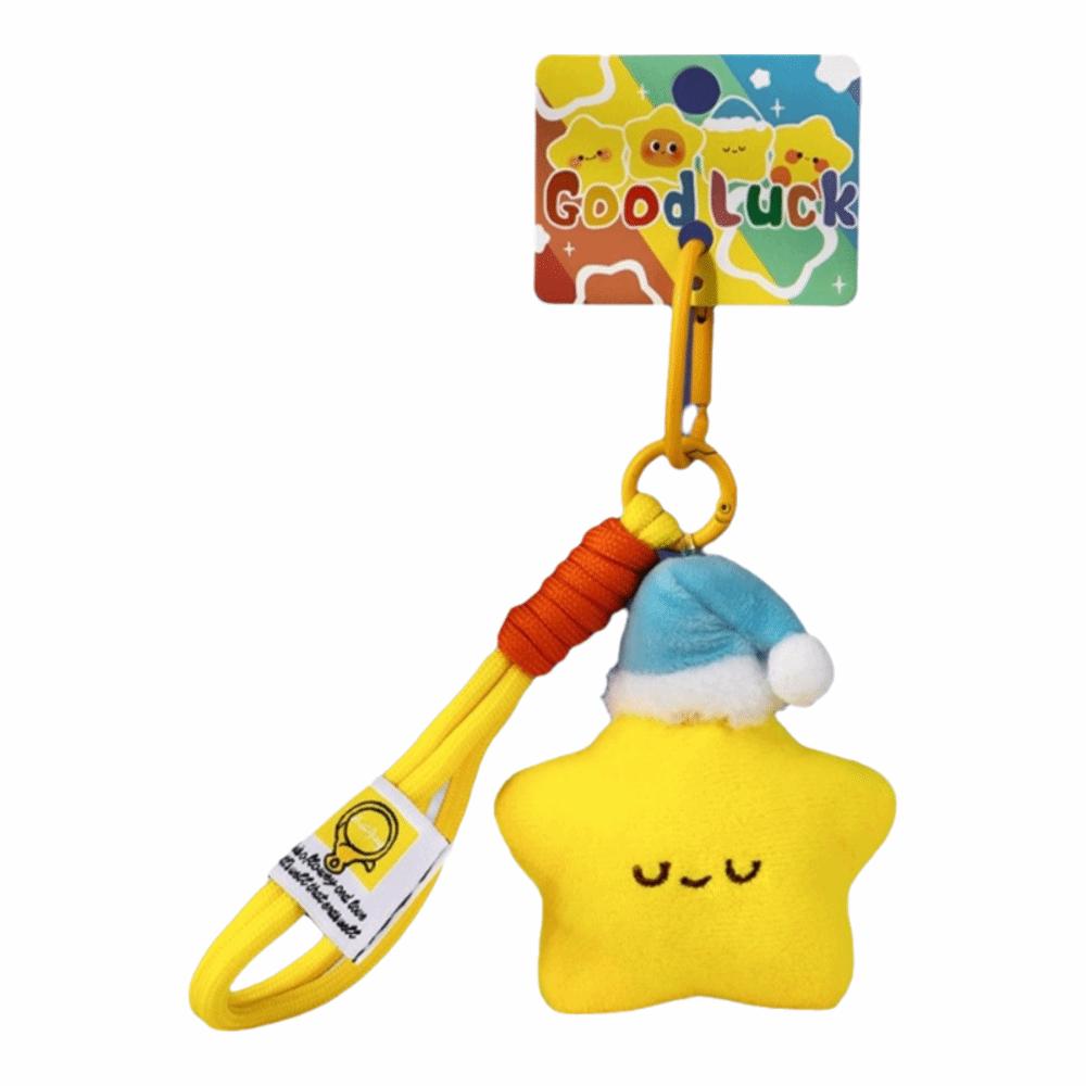 Stuffed Doll Stars Keychains Fluffy Couple Keychain Exquisite Star Plush Key Chain  Christmas Gift