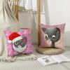 Character N‑Noodle and Bun Cushion Cover Breathable Linen Pillowcase Summer Odorless Eco-Friendly Invisible Zipper Washable