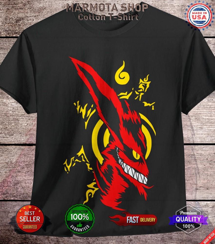 

Kurama Shirt Naruto Shippuden Kyubi Itachi Anime Unisex Tee T-Shirt All Size M