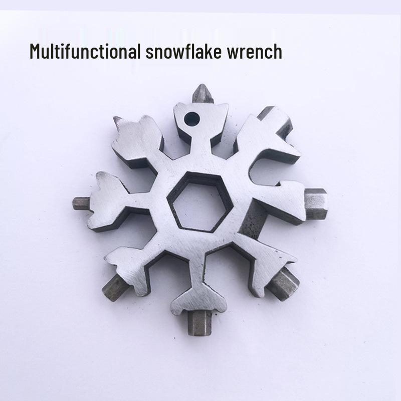 Portable Multifunctional Snowflake Wrench: Hex/Oct Connector, Universal Cutter, Lightweight EDC Tool