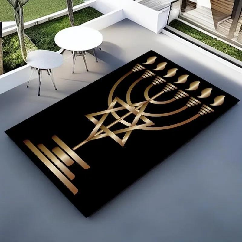 Hebrew Prayer Rugs and Carpets Area Floor Mats Personalized Jewish Prayer Mats Perfect for Turkish Prayer Rooms and Gifts