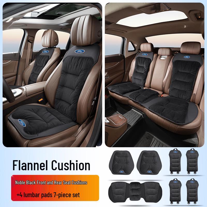 Flannel Lumbar Support Car Seat Cushion for Ford Mondeo, Fusion, Focus, Taurus