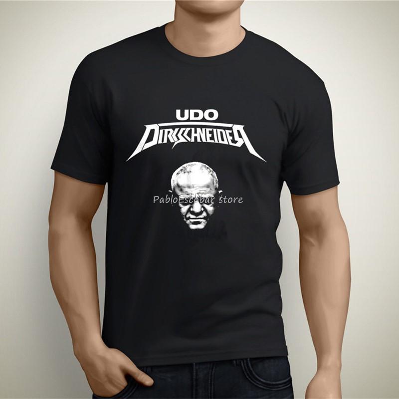 Men Cotton Tshirt Dirkschneider Tshirt Udo Dirkschneider Rock Band Men'S Black T-Shirt Size S-3Xl Fashion Tee Shirt