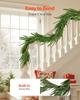 Christmas Garland, 1524 mm Realistic Norfolk Pine Garland, Evergreen Real Touch Artificial Faux Greenery Garlands, for Holiday Indoor Outdoor Xmas