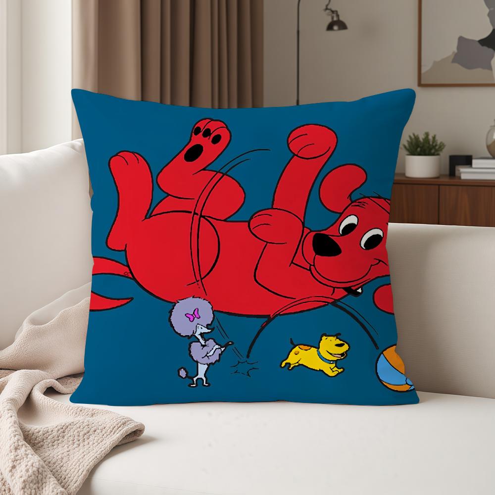 Cartoon Cclifford The Big Red Dog Pillow Case Suitable For Bedrooms Living Rooms Cars Home Decoration