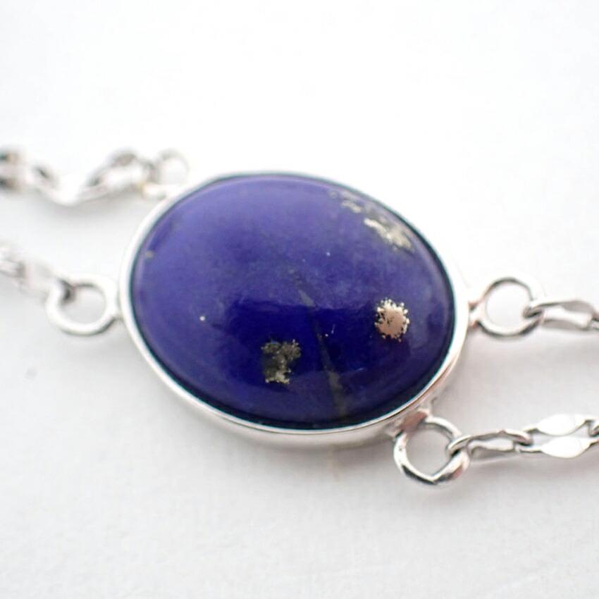 [Pre-owned] K18WG Opal Lapis Lazuli Moonstone Bracelet / j59-7