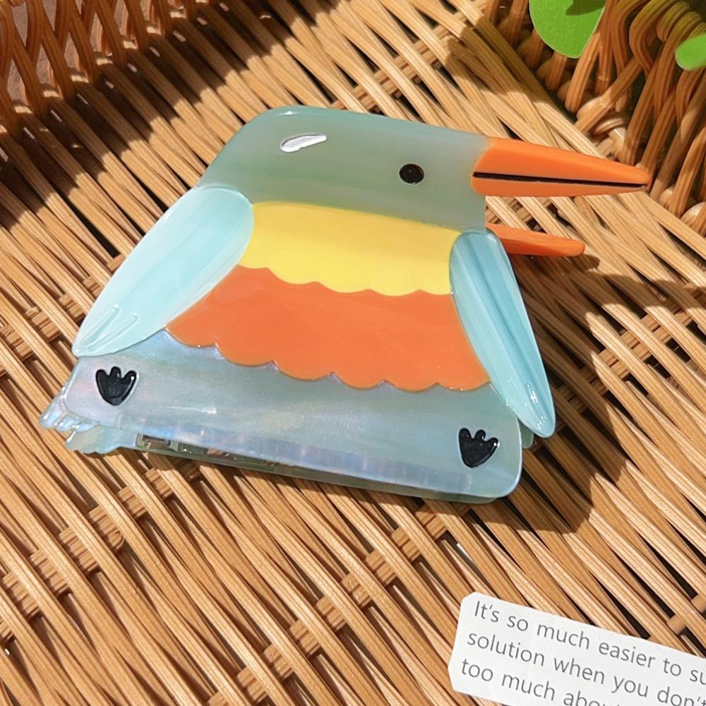 Hairpin Bird Shark Clip Cartoon Acetate Shark Clip Creative Woodpecker Hair Claw  Daily