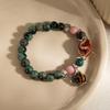 Green Beaded Irregular Bracelet, National Style Light Luxury High-End Sense Niche Fashion Temperament Bracelet
