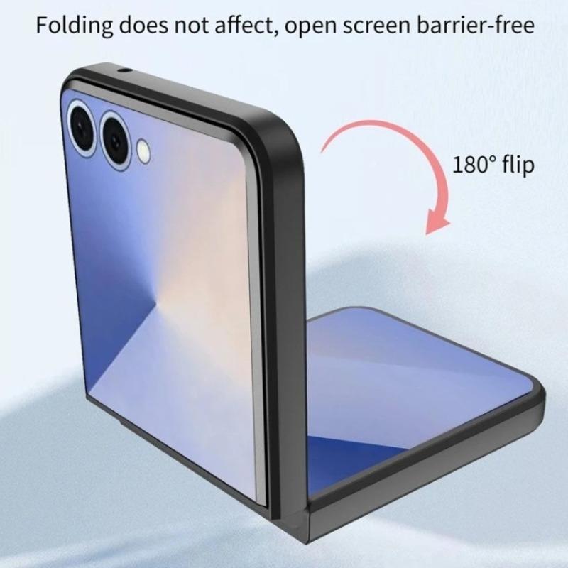 Armor Magnetic Car Holder Protective Cover For Samsung Galaxy Z Flip 7 FE Rotatable Adsorbable Bracket Ring Anti-Drop Flip Cover