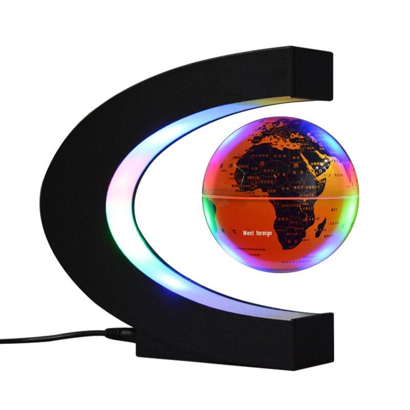 C-Shaped 3-Inch Magnetic Levitating Globe - Unique Valentine's Day Gift & Creative Home Decor Ornament