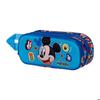 3D Double Pencil Case - Disney Mickey Mouse Blissy - Blue - One Size