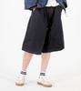 Beoteunseoul Washed Cotton Wide Shorts (Black)