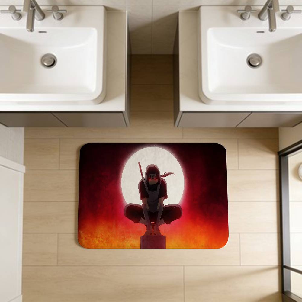 N-Naruto Cartoon Anime I-Itachi Floor Mat Cheaper Anti-slip Modern Living Room Balcony Printed Bedside Mats
