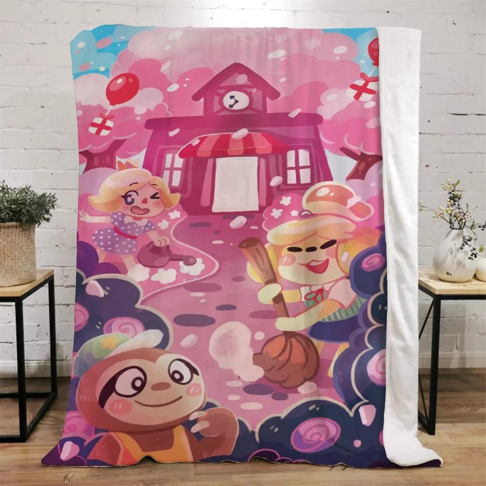 Animal Crossing Decorative Blanket Sofa Winter Custom Blankets Characters Luxury Bedding Home Interior Beach Towel Fluffy Plaid