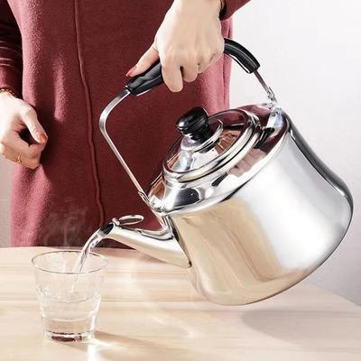 Hervidor de Acero Inoxidable Hervidor Silbante para el Hogar Tetera de Gran Capacidad Hervidor para Hervir Agua para Cocinas de Inducción Estufas de Gas Tetera para Camping