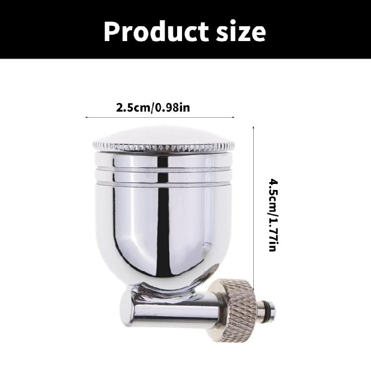 7cc Airbrush Sprayer Color Cup Side Gravities Feed Cup Nickel Plated for Smooth Paint Application Airbrush Paint Holder
