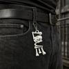 Yousheng 3D Printed Skull LOVE Keychain, Skeleton Keychain Pendant, Dark Style Bag Charms for Keys Backpack Necklace