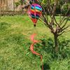Rainbow Color Hot Air Balloon Spinner 40cm Balloon Rotating Sequins Pinwheels Rotating Windmill