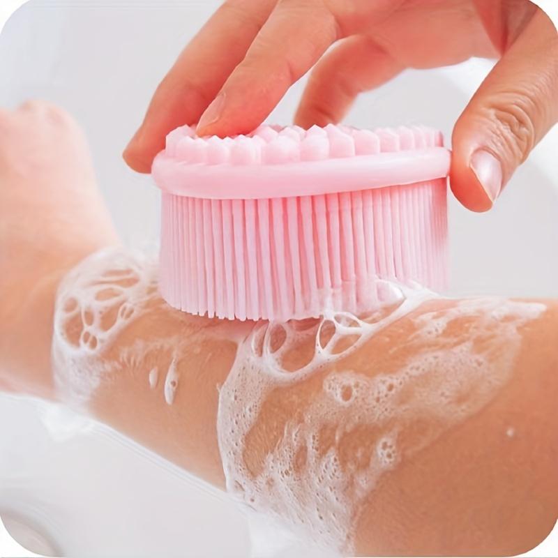 A Shower Brush Silicone Cleaning Brush Shower Brush Scrubber Body Cleaning Brush Suitable for Bathroom, Bathtub, Toilet, Suitable for Men and Women