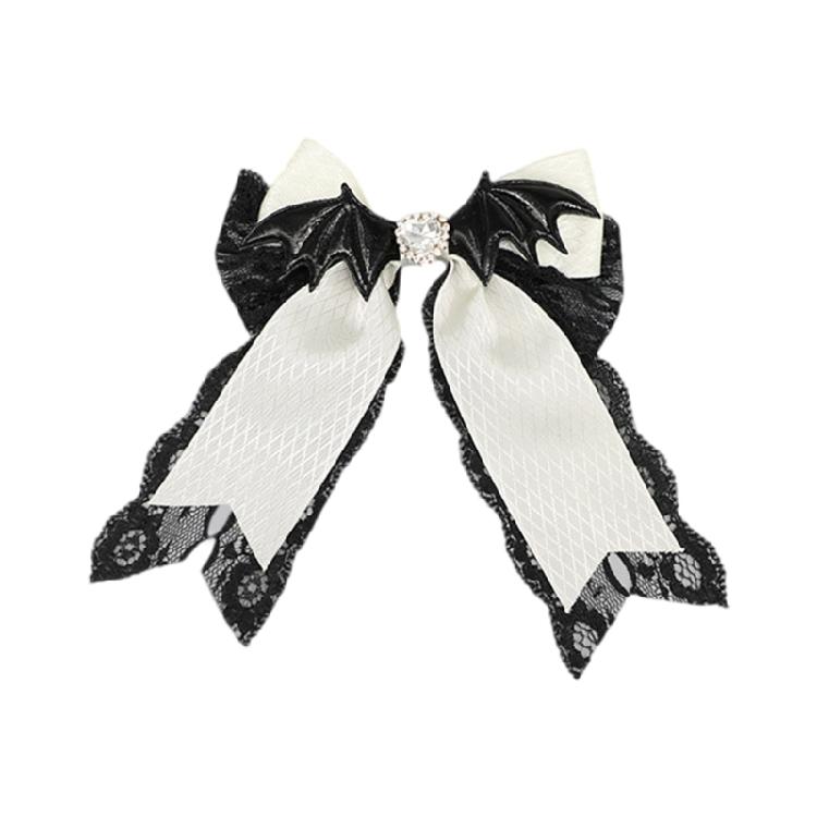 Punk Devil Wing Heart Hair Clip for Women Girl Hair Styling Accessories for Braid 2000s Halloween Party Dressingup Supply