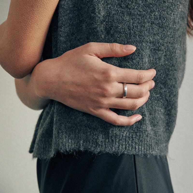 green [925 silver] Five.silver.214 / mini conto ring