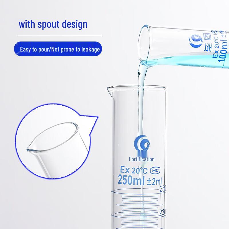 Leigu Lab Glass Graduated Measuring Cylinder