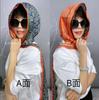 Spring and summer new double-layer double-sided satin silk scarf, hat, sunscreen headscarf, hat, streamer temperament, bag head hat, Feiling